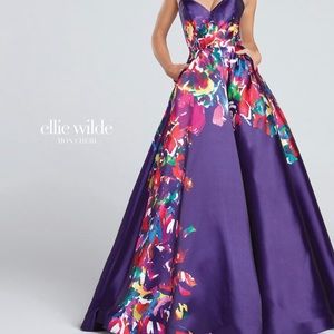 PROM DRESS. For sale purple floral prom dress